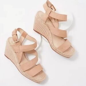 NEW Vince Camuto Women Martissy Ankle Leather Espadrille Wedge Sandals Shoes 9M